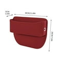 thumbnail image 3 of 11.8x2x7.9in 2025 Upgraded Car Seat Storage Box - Leather Universal Organizer with Anti-Slip Elastic Sponge, Car Seat Gap Filler for SUV/Truck(Red), 3 of 7