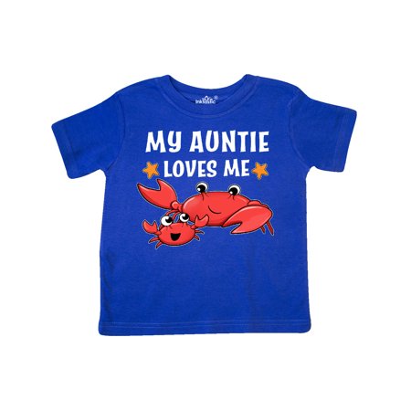 

Inktastic My Auntie Loves Me- cute crab family Gift Toddler Boy or Toddler Girl T-Shirt