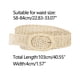 thumbnail image 3 of Cinturones de cintura delgados para mujeres Inspire Chic, cinturones trenzados bohemios para vestido, hebilla de metal 22.83-33.07" Beige, 3 of 4
