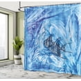 thumbnail image 5 of Ambesonne Blue Shower Curtain, Swimming Fish, 69"Wx84"L, Blue, 5 of 5