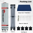 thumbnail image 5 of MASTERCANOPY 10 x 10ft Pop-up Canopy Tent with 1 Sidewall, Navy Blue, 5 of 7
