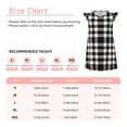 thumbnail image 3 of Balery White And Black Plaid Camisón de princesa para niñas, pijama de algodón con mangas abullonadas, suave y bonito.-X-Large, 3 of 6