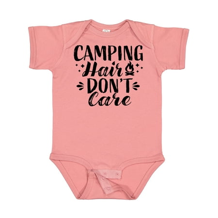 

Inktastic Camping Hair Dont Care with Campfire Gift Baby Girl Bodysuit