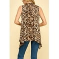 thumbnail image 3 of Made by Johnny Women's Lightweight Sleeveless Draped Open Cardigan L LEOPARD, 3 of 6