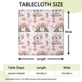 thumbnail image 2 of Fairy Princess Mushroom Pattern Square Fitted Tablecloth with Elastic Edge,Square Table Cover,Washable Elastic Table Cover for Home Kitchen Party Decor 34"x34", 2 of 6