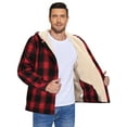thumbnail image 2 of GENTS BLISS Flannel Shirts for Men Plaid Button Up Men Shirts Fleece Hooded Men Jacket Coat with Pocket, 2 of 11