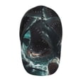 thumbnail image 2 of Kdxio Unisex Wave Ocean Animal Shark Pattern Baseball Cap Unisex Washed Classic Adjustable Hat, 2 of 5