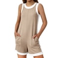 thumbnail image 6 of AUNVITO Women's Romper Breathable Comfortable Sporty Color Block Lightweight Stretchy Casual and Sporty Style, 6 of 7