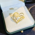thumbnail image 5 of TNOBHG Double Hearts Brooch Double Heart Brooch Elegant Alloy Pin for Women Versatile Wedding Corsage Accessory Exquisite Heart Brooch, 5 of 8