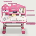 thumbnail image 3 of YNCE Kids Desk and Chair Set, Height Adjustable Kids Study Table and Chair Set, Children School Desk with Storage Drawer and Book Stand, Ergonomic Child Toddler Deskwith Sitting Posture Corrector, 3 of 5