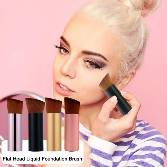 RUOYING Make Up Foundation Brush Flat Angled Head Liquid Powder sh Cream Bru 2024 F4U0