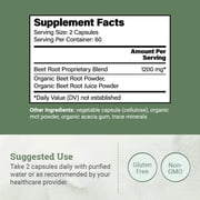 Earth Harmony Beet Supplement, Cardiovascular Support, Immune Defense, 120 Capsules