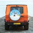 thumbnail image 6 of Sikiie Collie in Bathtub PVC Leather Spare Tire Wheel Cover Spare Tire Cover, for Car Truck SUV Camper Trailer Universal Fit(14-17in)-16 inch, 6 of 6