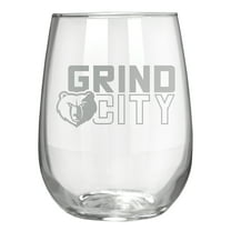 Memphis Grizzlies Etched 17oz. Rally Cry Stemless Wine Glass