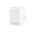 thumbnail image 4 of Furinno Shaker Bath Vanity Cabinet without Top , Ready to Assemble, 21 D x 24 W x 34.5 H, White, 4 of 6