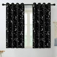 thumbnail image 2 of Star Curtains for Bedroom 52x63inch Kids Blackout Curtains Black Blackout Curtains Insulated Room Darkening Window Drapes for Nursery 2 Panels, 2 of 6