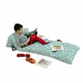 thumbnail image 3 of Turquoise Floor Pillow Lounger Cover, Dots Doodle Rhombus Diamond Shapes Colorful Geometrical Pattern Art, Nap Mat Printed Fabric Case for 5 Pillows, 88" x 27", Multicolor Turquoise, by Ambesonne, 3 of 5