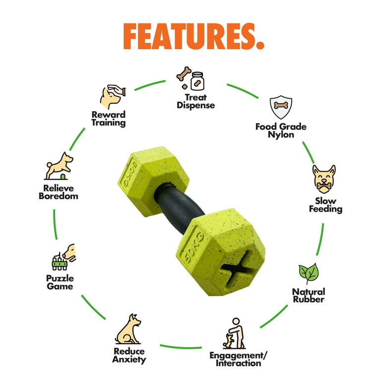 Arlee Max Fusion with Nike Grind, Dumbbell Dog Toy, Treat Dispense