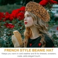 thumbnail image 1 of OUNONA Leopard Print Newsboy Hats Beret Hat Camel Polyester 1Pcs Versatile Outfit Matching, 1 of 8