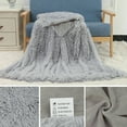 thumbnail image 1 of 6 Colors 2 Sizes Shaggy Faux Fur Supersoft Ultra Plush Decorative Throw Blanket Winter Warm Blanket Bed Quilt, Sofa Quilt , Car Quilt (51x63 inch/ 63x79 inch), 1 of 4