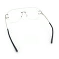 thumbnail image 7 of Oversize Luxury Hip Hop Gangster Swagger Rimless Racer Shield Eyeglasses [Silver], 7 of 7