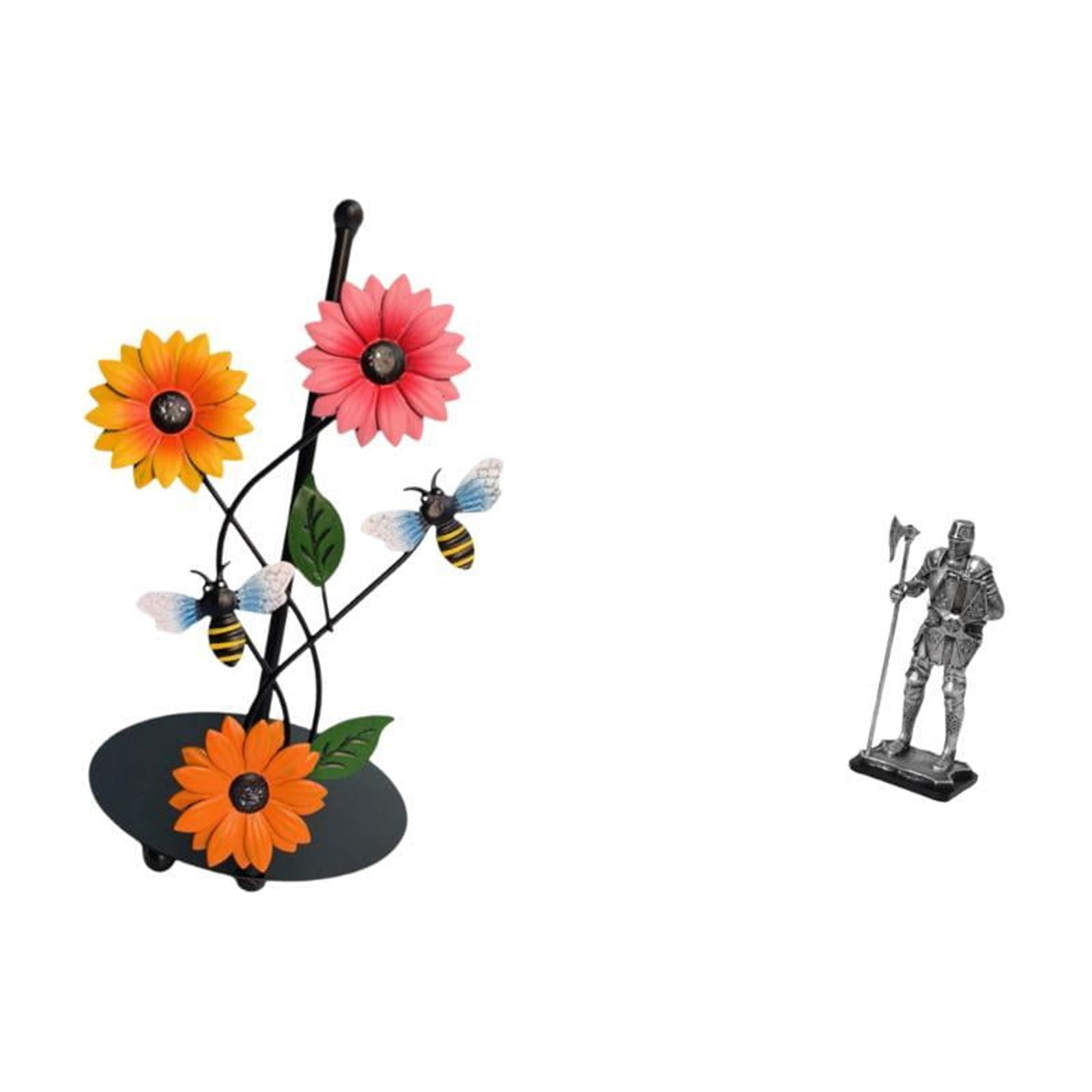 Fiocias Knight Paper Towel Holder Dispenser Non Slip Vertical Tissue Holder Rack Decorative Statue Figure Tabletop Ornament Entryway Fireplace Bedroom Home De