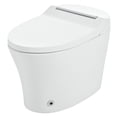 thumbnail image 2 of Smart toilet with Built-in Heated Seat, One Piece Elongated Modern Toilet with Adjustable Temp Heated Seat, Auto Flush, Dual Flush Toilet 1/1.28 GPF, Foot sensor Flush, White Night Light,Knob Contro, 2 of 19