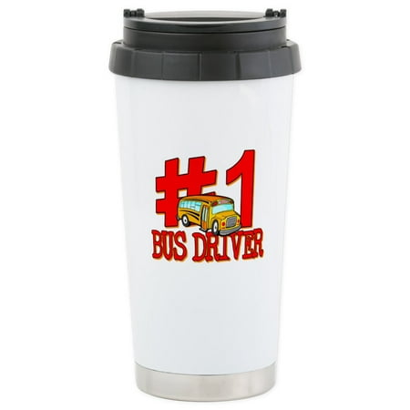 CafePress - #1 Bus Driver Stainless Steel Travel Mug - Stainless Steel Travel Mug, Insulated 16 oz. Coffee