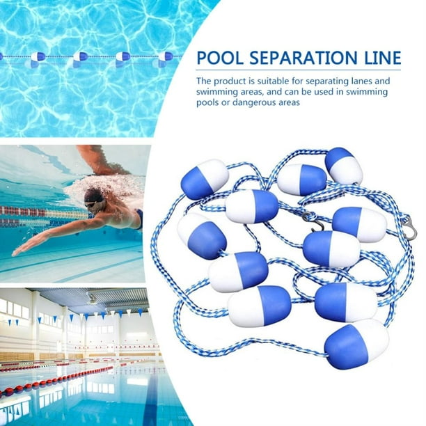 Safety Divider Rope with Hooks Nylon Security Lane Separation with Hooks  Lightweight Ropes Strong Buoyancy Wear-resistant Buoy Lines Pool  Accessories 