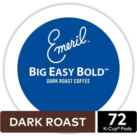 Emeril's Big Easy Bold Keurig K-Cup Coffee Pods, Dark Roast, 72 Count (4 Packs of 18 K-Cups)