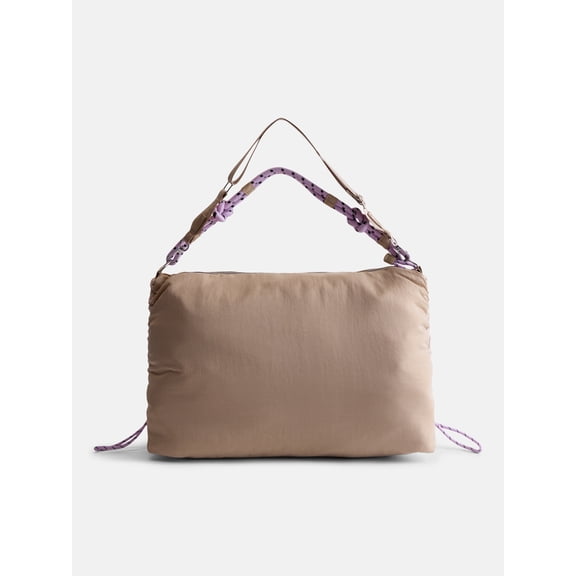 No Boundaries Women’s Large Nylon Tote with Paracord Strap, Tan