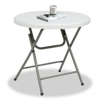 SUGIFT 32" Round Folding Table for Indoor and Outdoor Use, White
