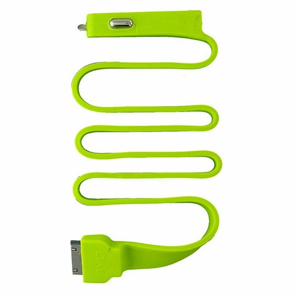 Tylt Chargeur de Voiture à Ban avec Connecteur Apple à 30 Broches et Port USB Supplémentaire - Vert
