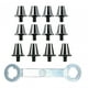 thumbnail image 2 of 12 x Clavos para zapatos de fútbol Tacos de fútbol M5 Tacos de rugby Clavos universales para atletismo Gris con llave, 2 of 8