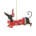 thumbnail image 4 of BOPORO Dachshund Christmas Ornament, Funny Cartoon Dog Christmas Tree Hanging Ornament, Xmas Tree Dog Pendant for Christmas Tree Decorations Car Backpacks Home Decor Dog Lovers Gifts, 4 of 6