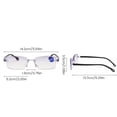 thumbnail image 4 of 4pcs Rimless Reading Glasses Blue Light Blocking Computer Reading Eyeglasses Reusable Rectangular Glasses Lightweight Eyewear Glasses 100/150/200/250 for Men Women Reading, 4 of 8