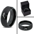 thumbnail image 4 of Tungsten Dolphin Sea Animal Island Band Ring 8mm Men Women Comfort Fit Black Beveled Edge Brushed Polished, 4 of 4