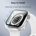 thumbnail image 2 of 2 Pack Case for Apple Watch 40mm Series SE, 6, 5, 4 with Built-in Tempered Glass Screen Protector, Ultra-Thin All Around Protective Glass Screen Cover for iWatch 40mm, Clear, 2 of 5