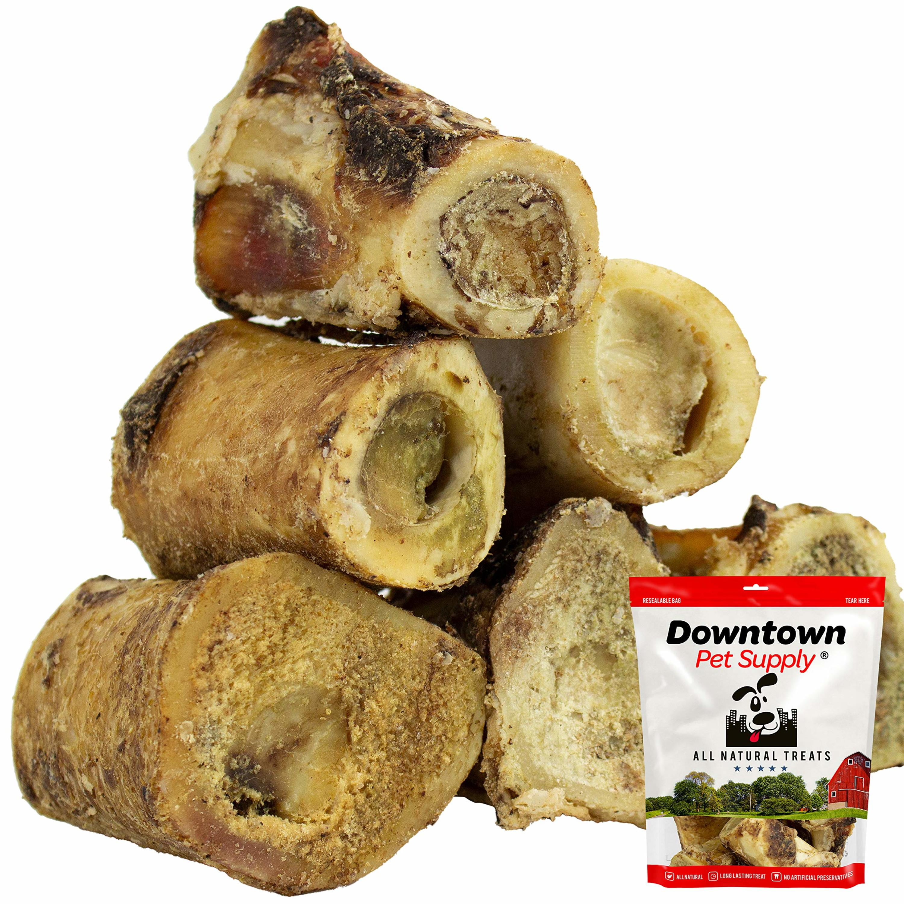 Downtown Pet Supply Beef Marrow Bones for Dogs, Plain 3", 8 Pk Dog
