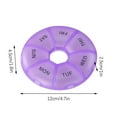 thumbnail image 2 of IMossad Round Portable Pill Box,Medicine Planner Small case (7 Day Weekly Travel Container) Medication,Vitamin Holder Boxes with Date Letters,Daily sorter & Reminder containers,Purple, 2 of 8