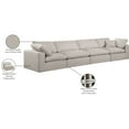 thumbnail image 2 of Meridian Furniture Comfy Beige Linen Textured Fabric Modular Sofa, 2 of 10