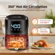 thumbnail image 4 of Freidora de aire de 4.2 QT, horno con control de temperatura y tiempo, lavavajillas, cesta antiadherente, pantalla táctil digital LED, bandeja de acero inoxidable (negro-digital), 4 of 5