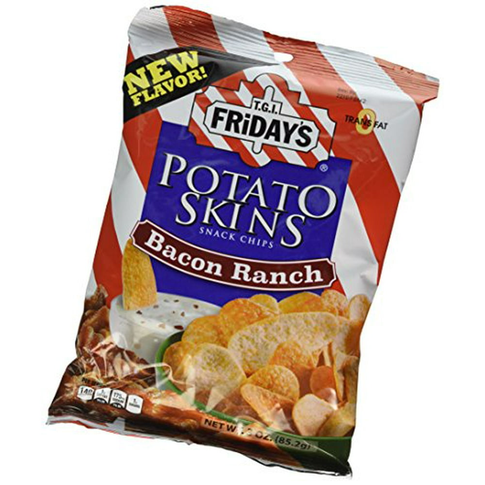 TGI Fridays Bacon Ranch Potato Skin chips, 3 Ounce 6 per c Walmart