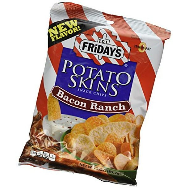 Tgi Fridays Bacon Ranch Potato Skin Chips 3 Ounce 6 Per C Walmart Com Walmart Com
