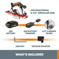 thumbnail image 3 of Worx WX530L 20V Power Share ExacTrack 6.5" Cordless Circular Saw, 3 of 9