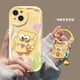 thumbnail image 3 of Big Eyes SpongeBob Cartoon TPU Soft Phone Case For iPhone 11 12 Mini 13 Pro Max 14 Pro 15 Pro X XS Max XR 7 8 Plus With Pendant, 3 of 4