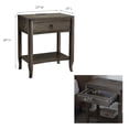 thumbnail image 7 of Home Square 1 Drawer Wood Nightstand with Top Outlet in Gray - Set of 2, 7 of 7