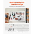 thumbnail image 4 of KFFKFF Slat Wall Paneling, 2 x 4 ft, PVC Garage Slatwall with Modular Design, White Slat Wall Easy-to-Install Adjustable Slatwall Panel with Coupling Structure & DIY Cutting, 4 of 9