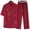 02 Red, variant on Mens 2 Piece Summer Outfit Traditional Long Sleeve Tang Kung Fu Uniform Men's Shirt and Pants Set