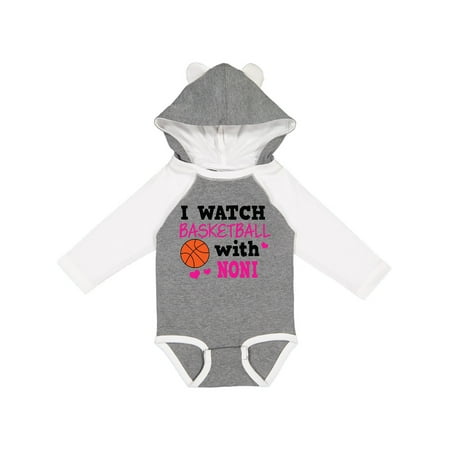 

Inktastic I Watch Basketball with Noni Gift Baby Girl Long Sleeve Bodysuit
